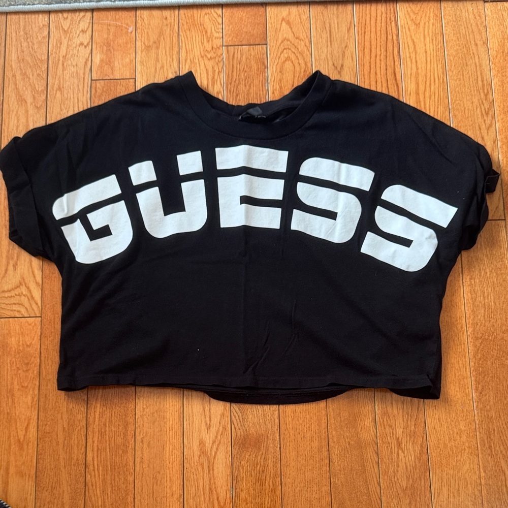 Guess Black Tee with White Logo